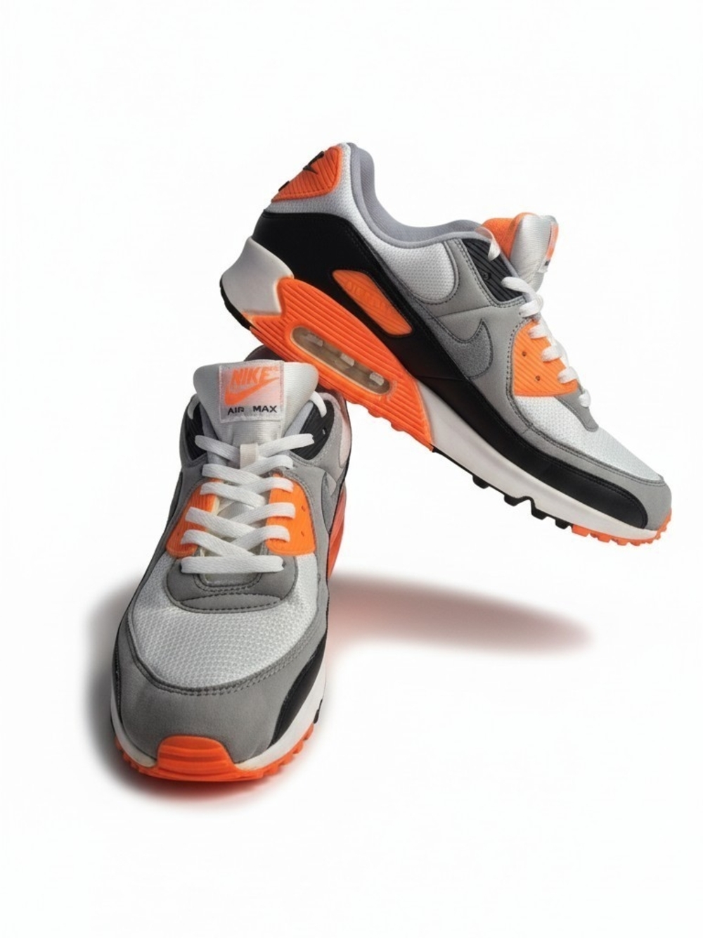 Total Orange/Smoked Gray/White NIKE AIR MAX 90 Model CW5458-101 Mens Size 13